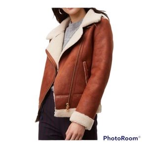 Shearling Moto Jacket Suede Coat